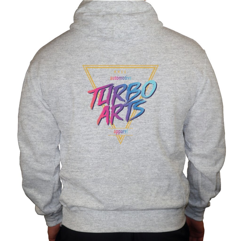 TurboArts Modern Style - Unisex Hoodie in Grau (Rückansicht) von TurboArts