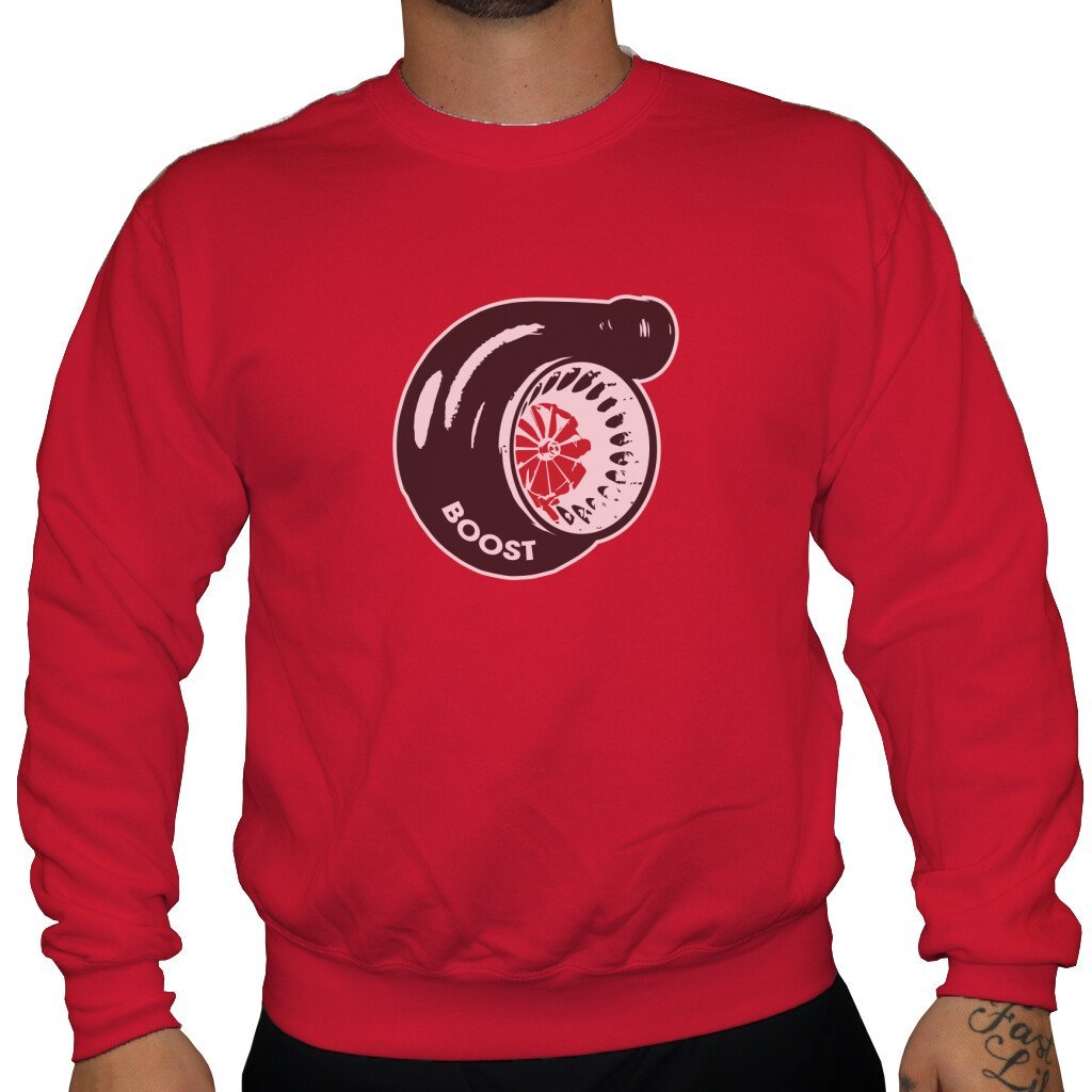 Boost - Unisex Sweatshirt in Rot von TurboArts