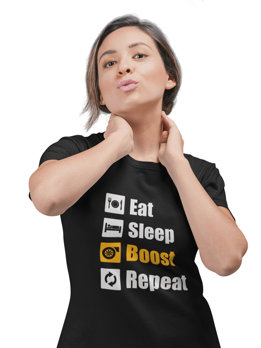 Eat Sleep Boost Repeat - Damen T-Shirt von TurboArts