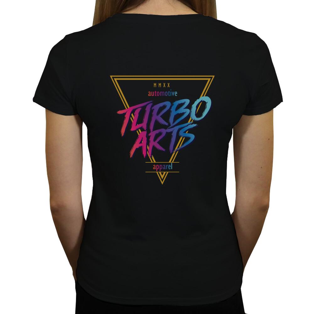 TurboArts Moden Style - Damen T-Shirt in Schwarz (Rückansicht) von TurboArts