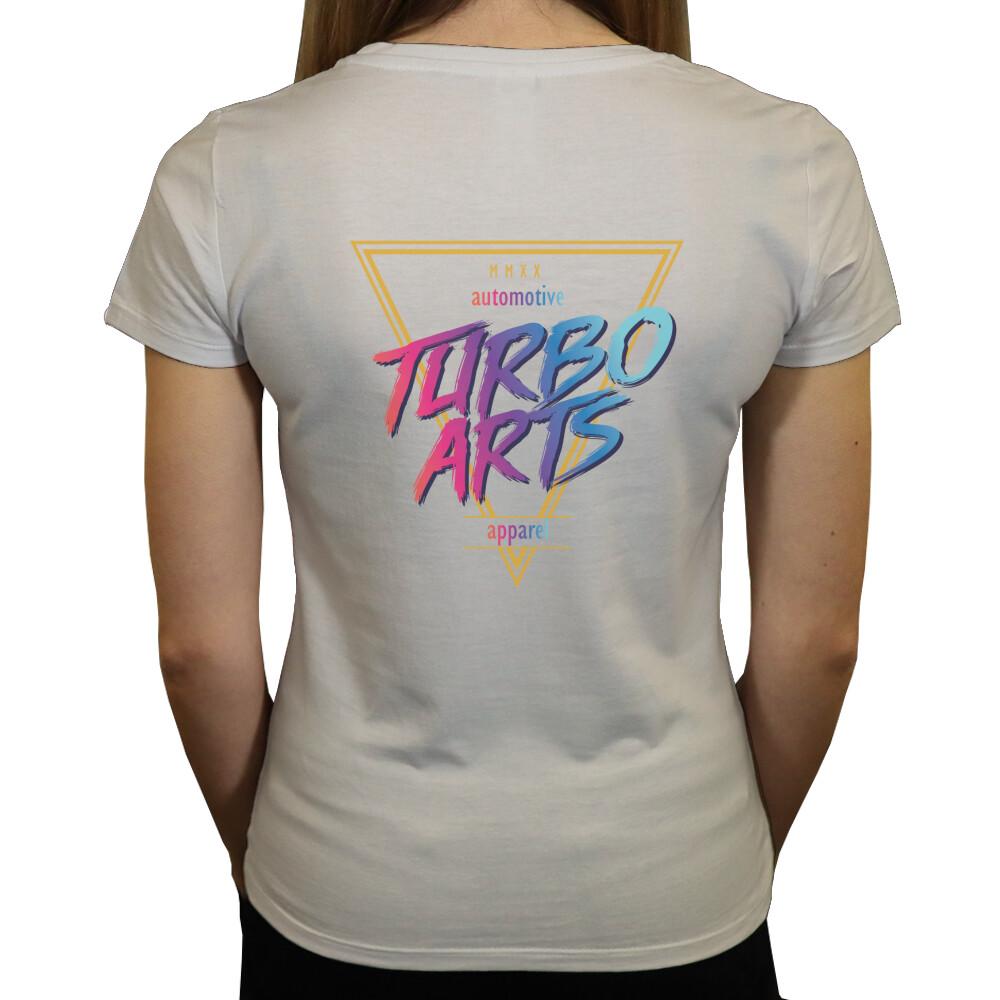 TurboArts Moden Style - Damen T-Shirt in Grau (Rückansicht) von TurboArts