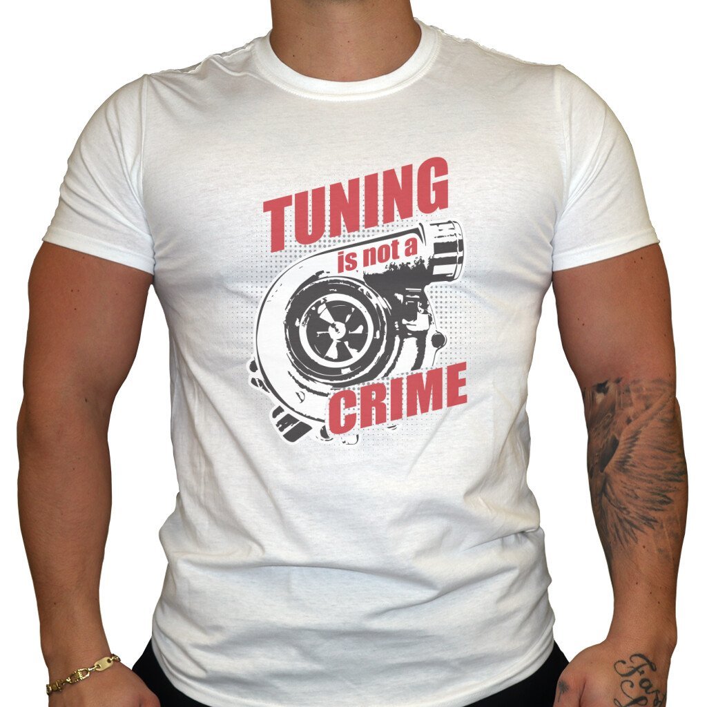 Tuning is not a Crime - Herren T-Shirt in Weiß von TurboArts