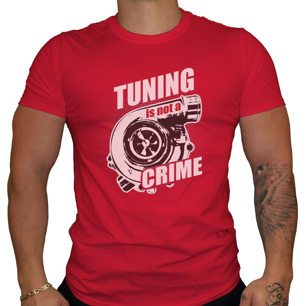Tuning is not a Crime - Herren T-Shirt in Rot von TurboArts