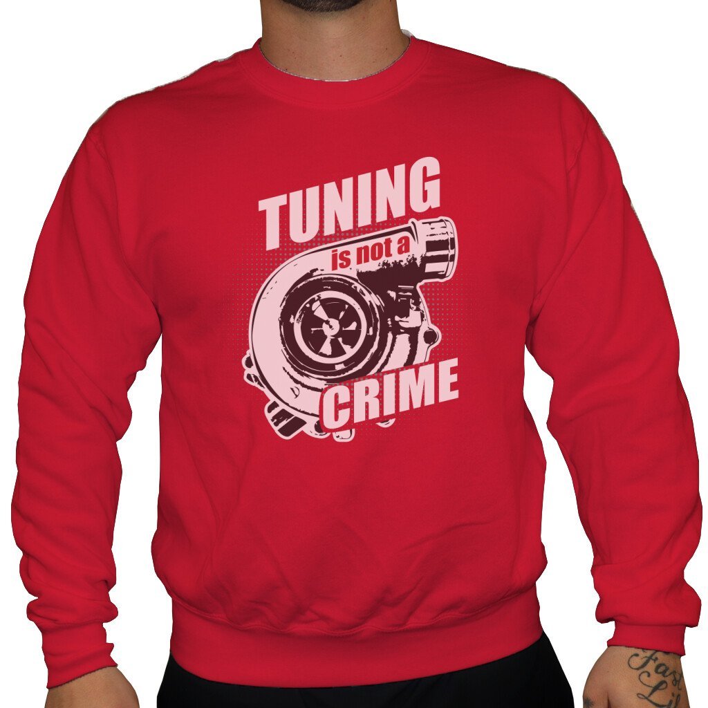 Tuning is not a Crime - Unisex Sweatshirt in Rot von TurboArts