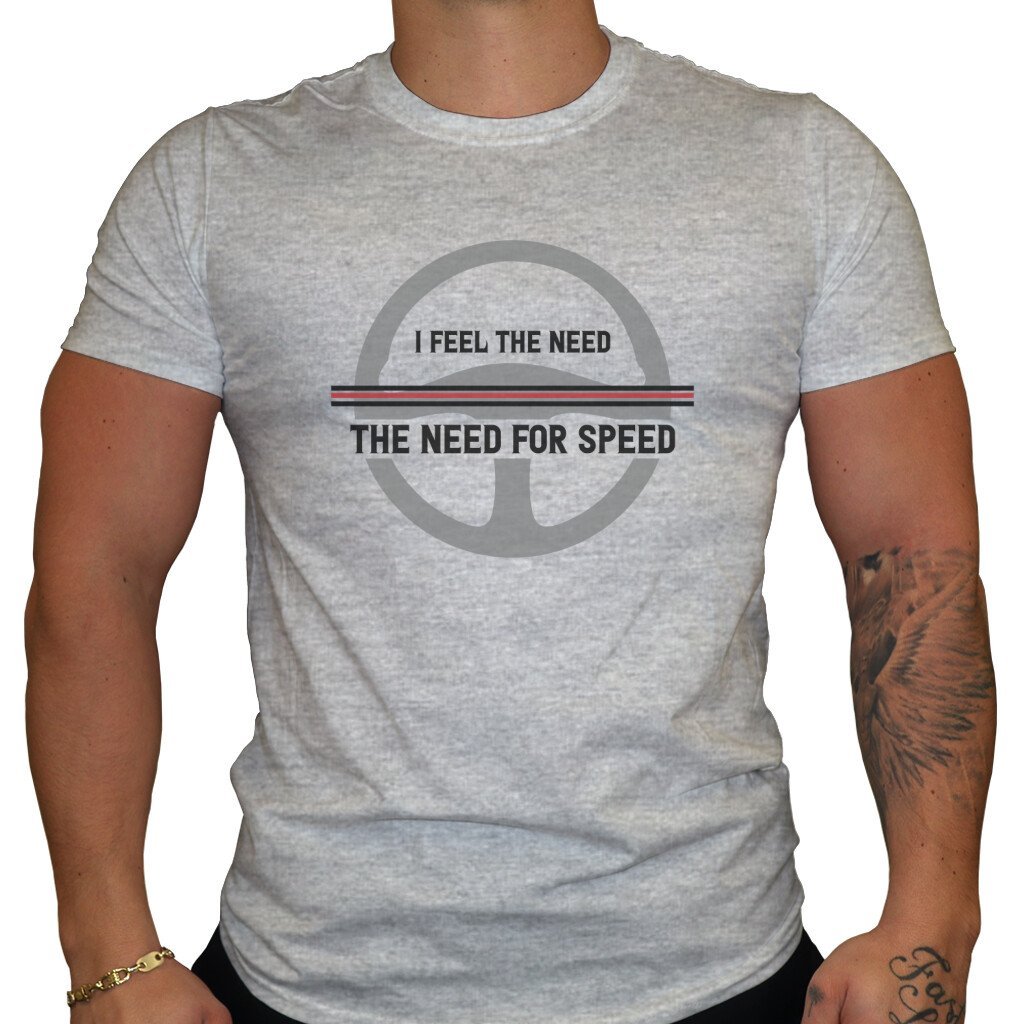 I feel the need for speed - Herren T-Shirt in Grau von TurboArts