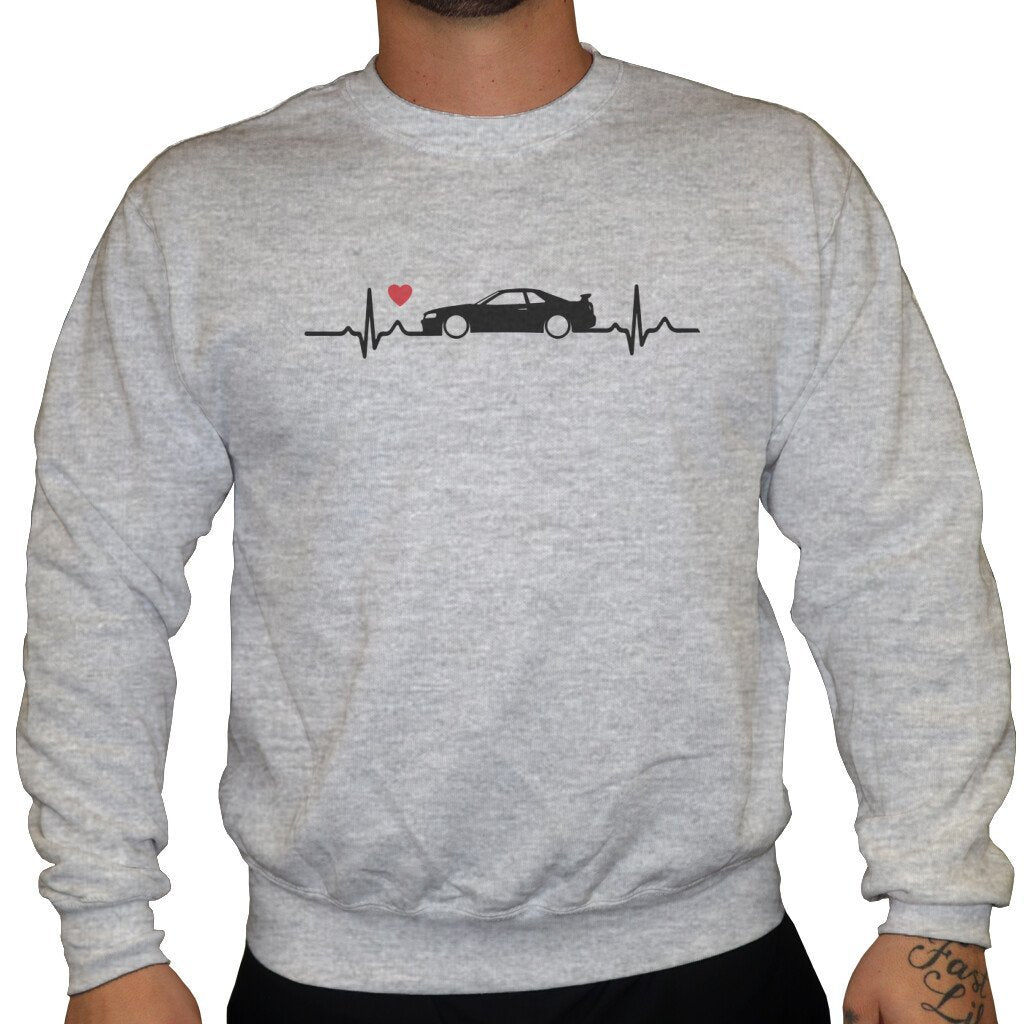 Nissan Skyline Love - Unisex Sweatshirt in Grau von TurboArts