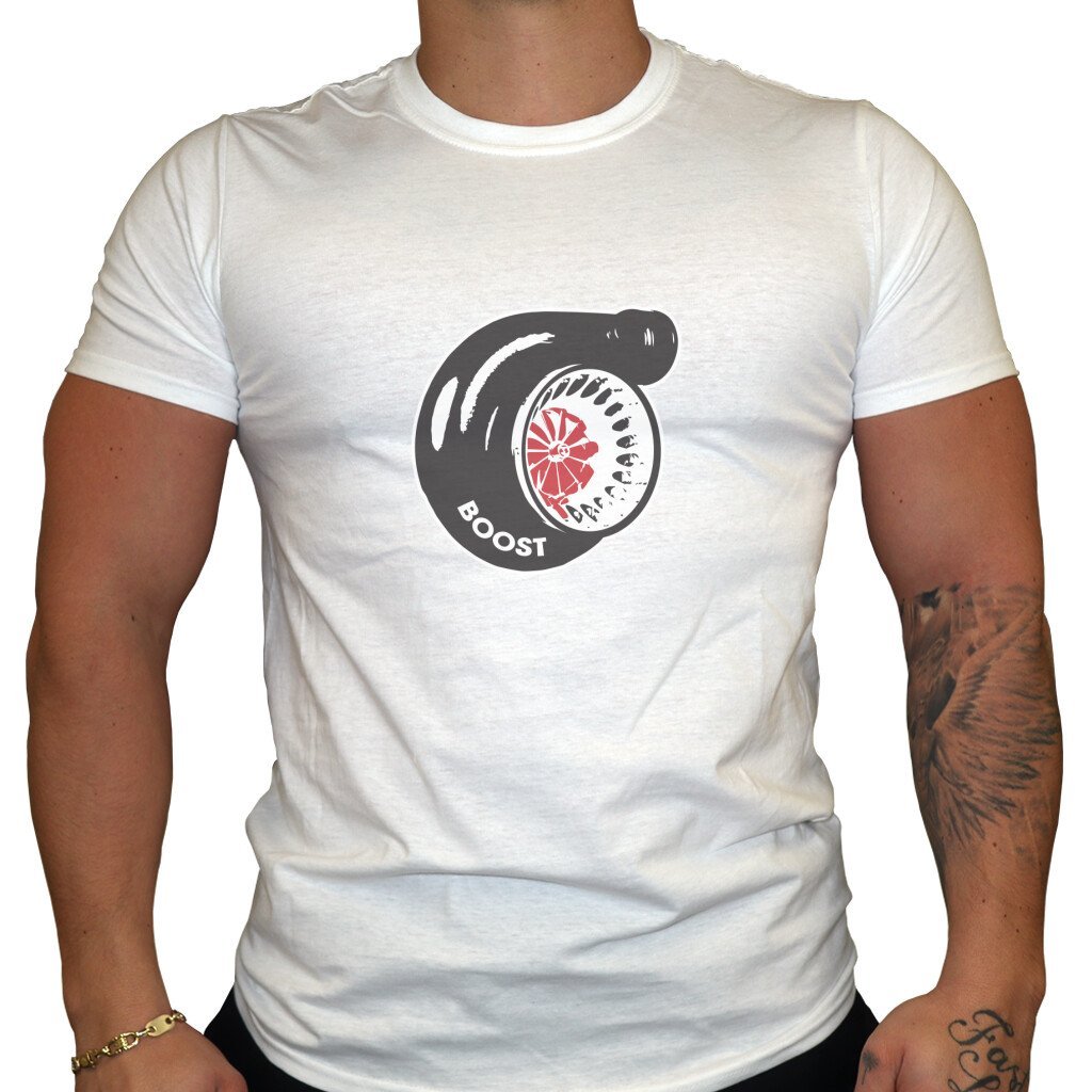 Boost - Herren T-Shirt in Weiß von TurboArts