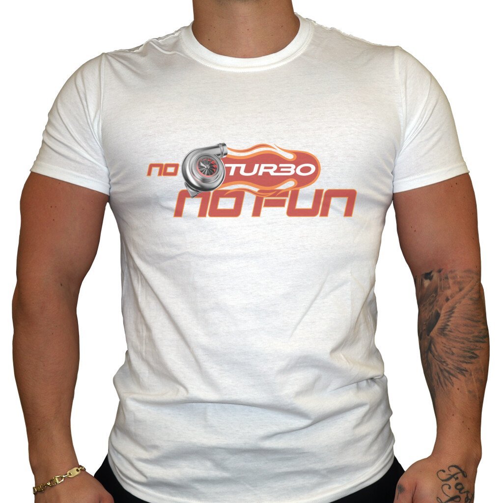 No Turbo No Fun - Herren T-Shirt in Weiß von TurboArts