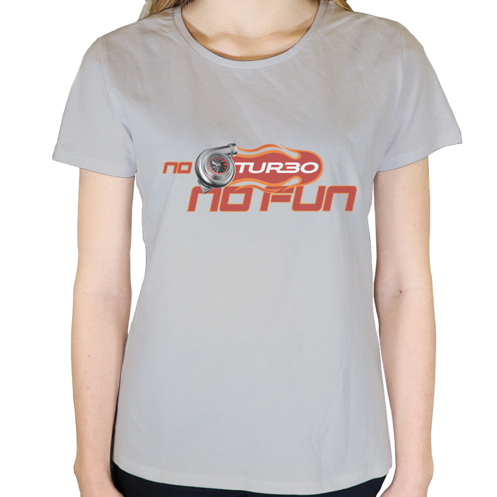 No Turbo No Fun - Damen T-Shirt in Grau von TurboArts