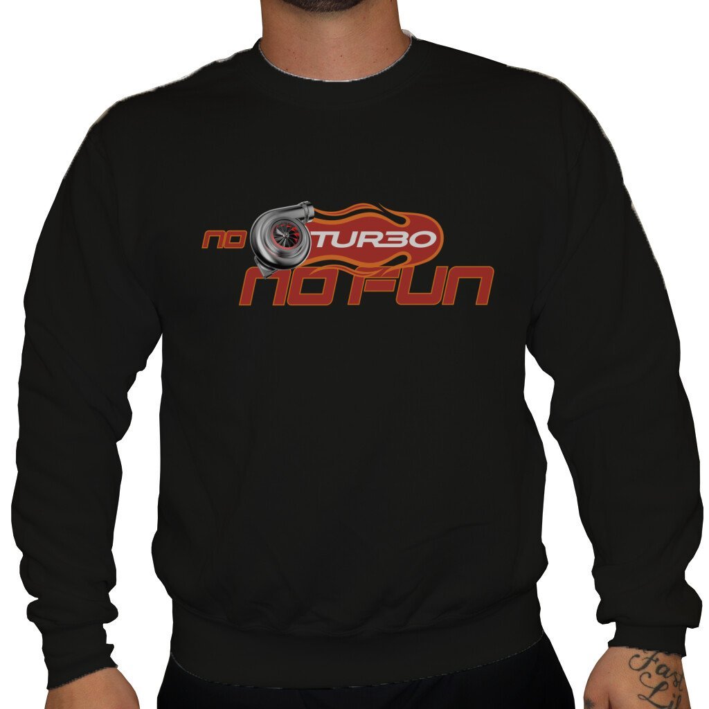 No Turbo No Fun - Unisex Sweatshirt in Schwarz von TurboArts