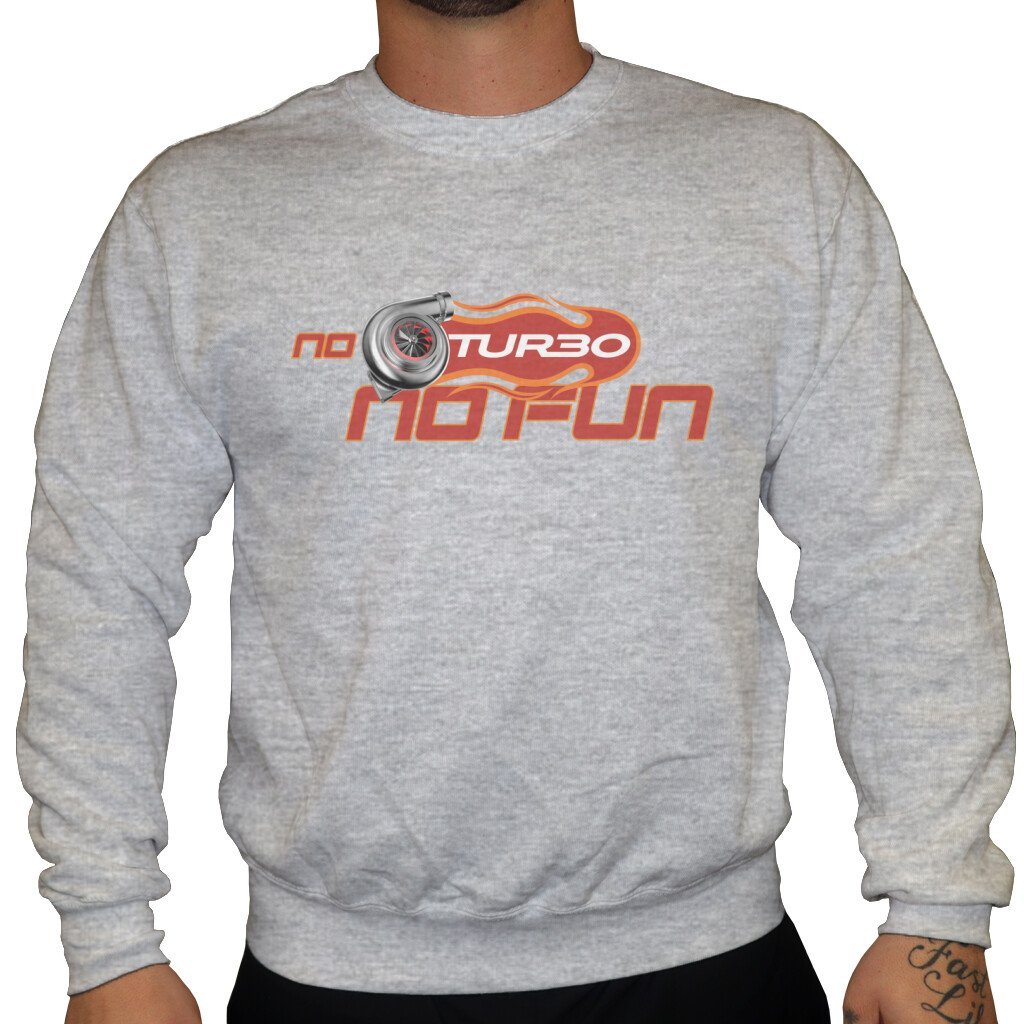 No Turbo No Fun - Unisex Sweatshirt in Grau von TurboArts