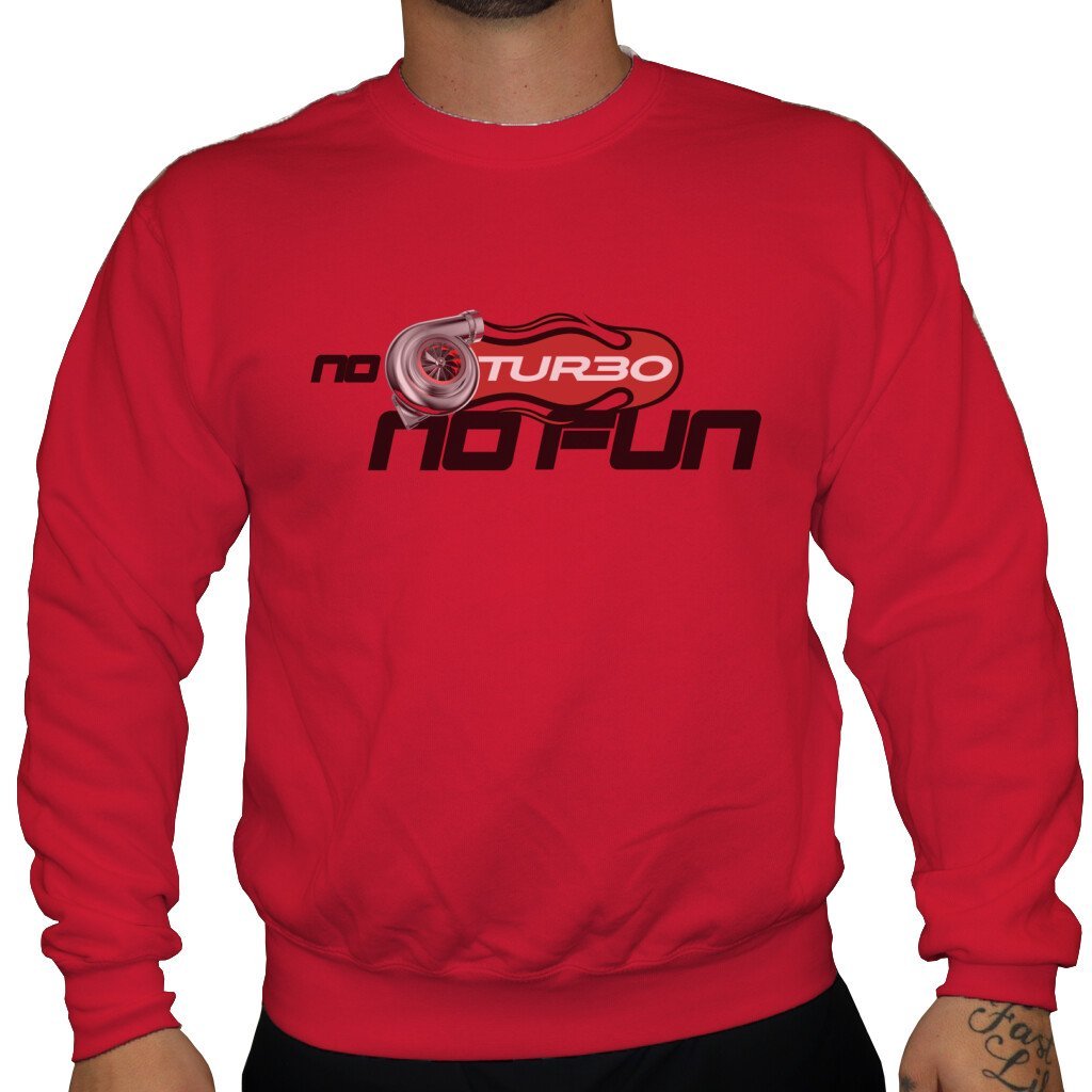 No Turbo No Fun - Unisex Sweatshirt in Rot von TurboArts