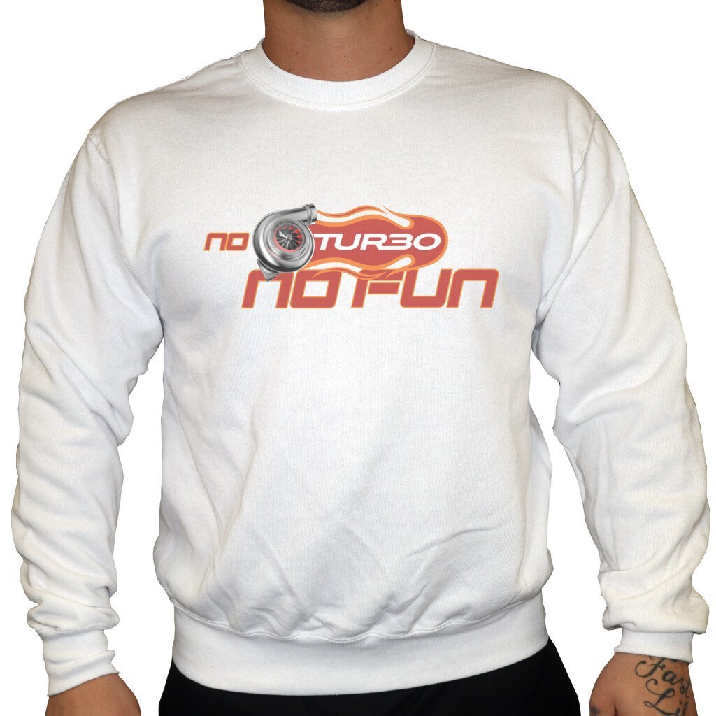 No Turbo No Fun - Unisex Sweatshirt in Weiß von TurboArts