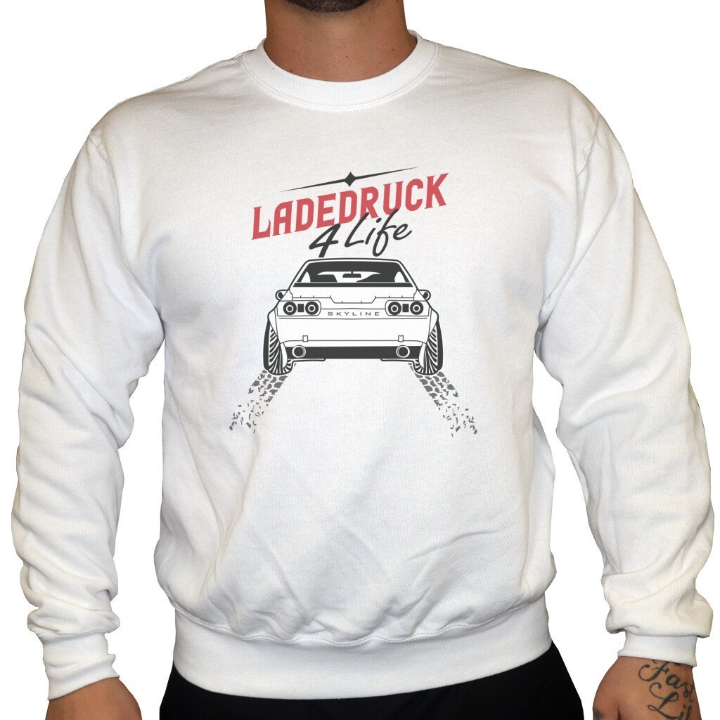 Ladedruck 4 Life - Unisex Sweatshirt in Weiß von TurboArts